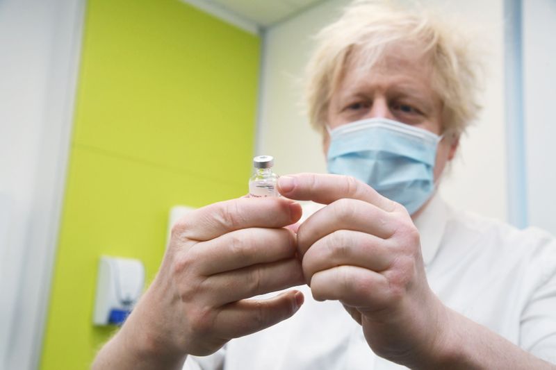 &copy; Reuters. CORONAVIRUS: JOHNSON SOUHAITE UNE SORTIE DE CONFINEMENT &quot;PRUDENTE MAIS IRRÉVERSIBLE&quot;