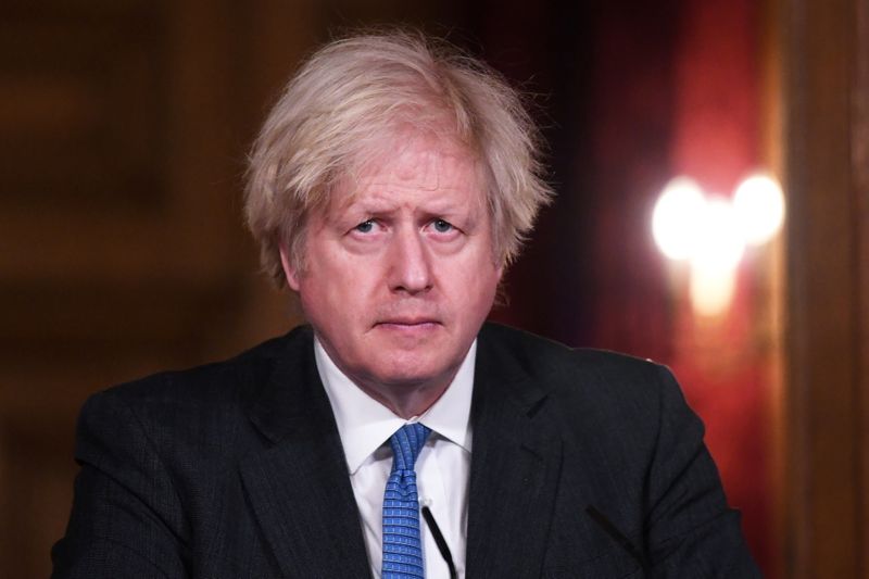 © Reuters. British PM Johnson holds coronavirus briefing at Downing Street, London