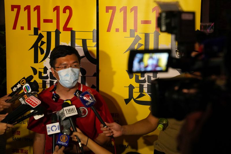 &copy; Reuters. 19年の香港大規模デモ、民主派2人が違法集会の罪認める