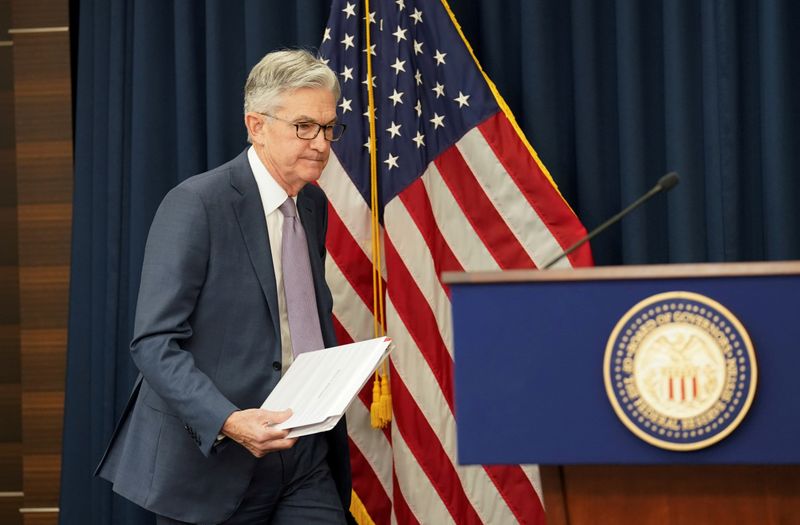 &copy; Reuters. FILE PHOTO: U.S. Federal Reserve Chairman Jerome Powell  speaks in Washington