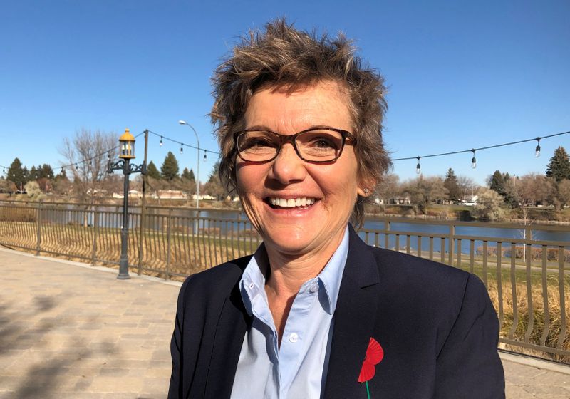 &copy; Reuters. FILE PHOTO: Mary Daly, President of the Federal Reserve Bank of San Francisco, poses after giving a speech on the U.S. economic outlook, in Idaho Falls