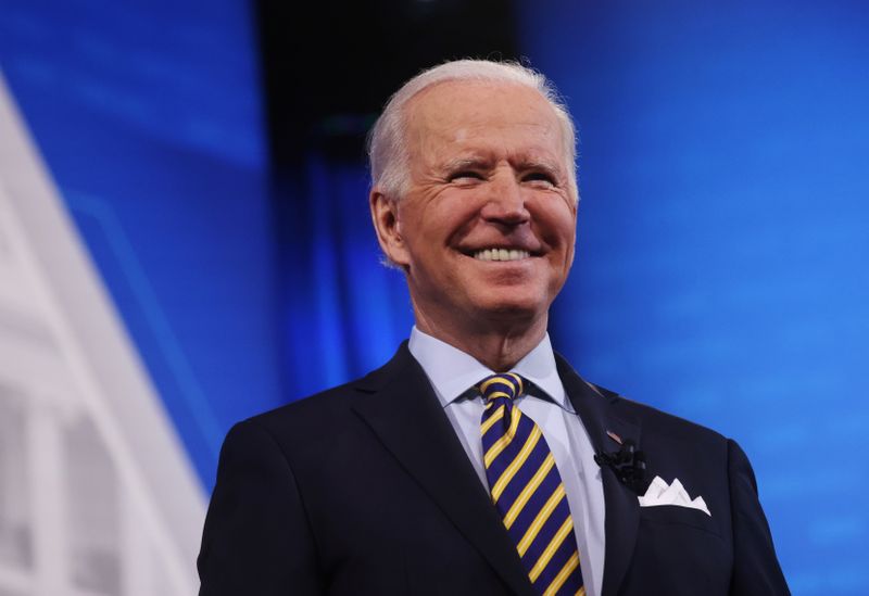 &copy; Reuters. U.S. President Joe Biden participates in a CNN town hall in Milwaukee