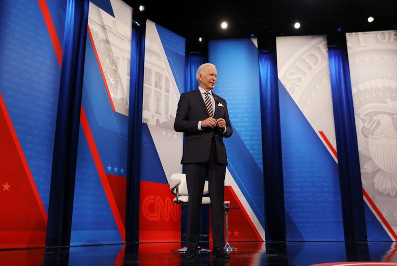 © Reuters. U.S. President Joe Biden participates in a CNN town hall in Milwaukee