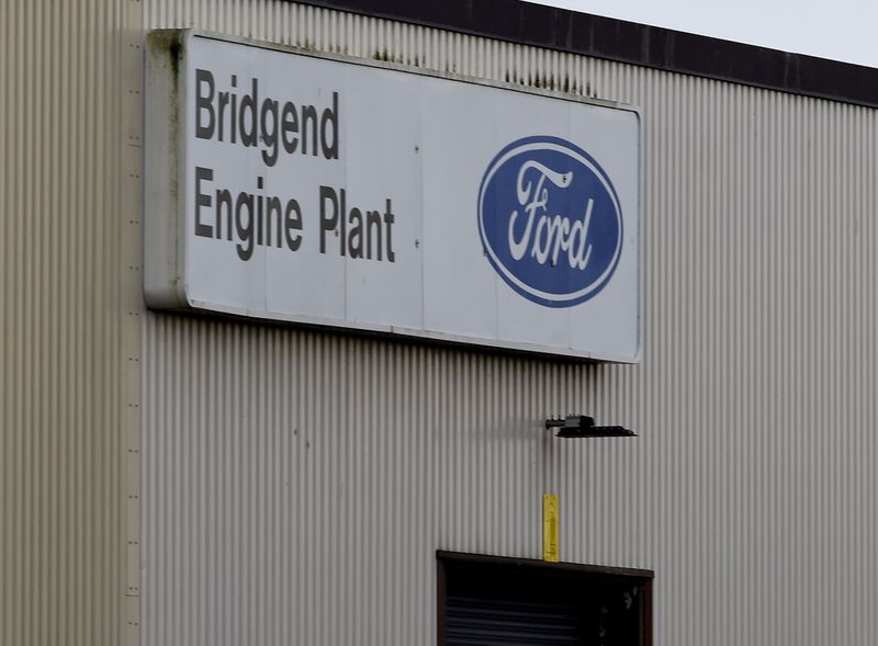 &copy; Reuters. FILE PHOTO: A view of the Ford engine plant at Bridgend