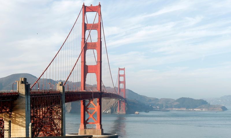 &copy; Reuters. FILE PHOTO: A view of the Golden Gate Bridge in San Francisco