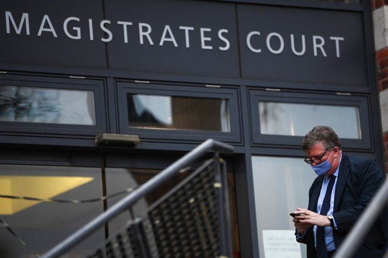 © Reuters. Britain's Crispin Odey at Hendon Magistrates' Court in London