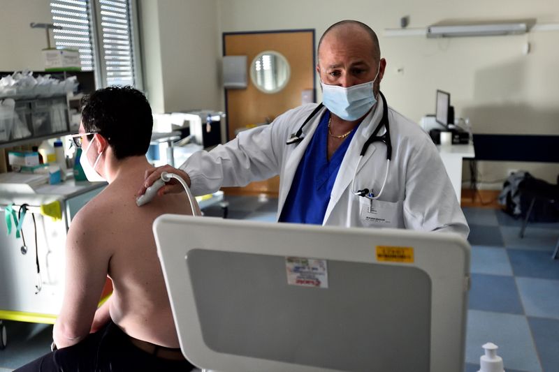 &copy; Reuters. Dr Francesco Tursi, who suffered from the COVID-19, works at Codogno hospital