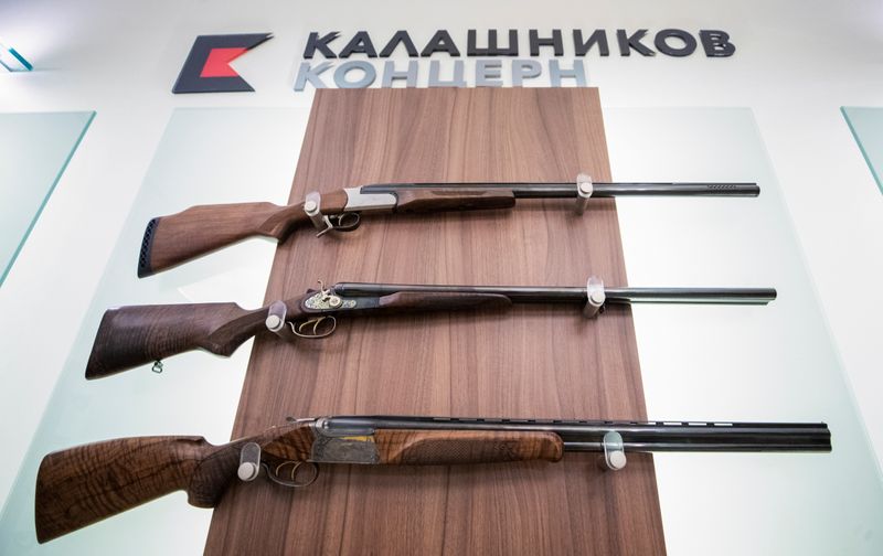 &copy; Reuters. A view shows an office of Russian arms manufacturer Kalashnikov Kalashnikov in Moscow