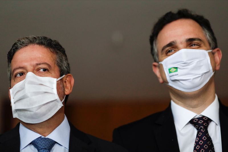 &copy; Reuters. Presidentes da Câmara, Arthur Lira, e do Senado, Rodrigo Pacheco