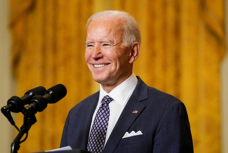 &copy; Reuters. Foto del viernes del Presidente de EEUU, Joe Biden, hablando de forma virtual en la Conferencia de Seguridad de Múnich, desde la Casa Blanca