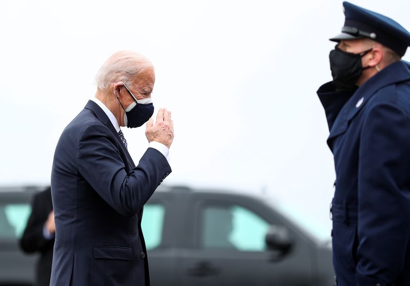 &copy; Reuters. U.S. President Biden departs Washington for travel to Michigan at Joint Base Andrews in Maryland