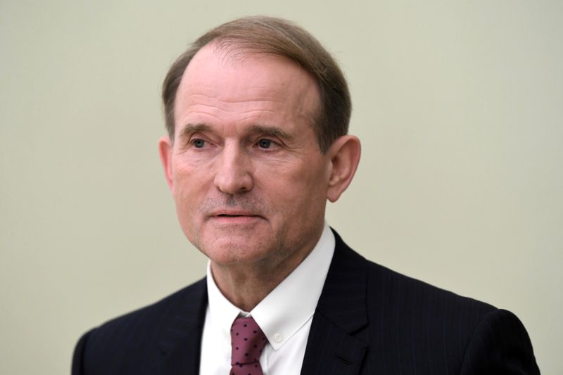 &copy; Reuters. Leader of Ukraine’s Opposition Platform - For Life party Medvedchuk meets with Russia&apos;s President Putin in Moscow