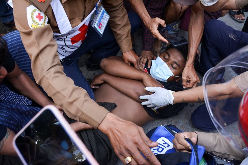 &copy; Reuters. أمريكا &quot;قلقة للغاية&quot; من تقارير عن إطلاق قوات الأمن في ميانمار النار على المتظاهرين