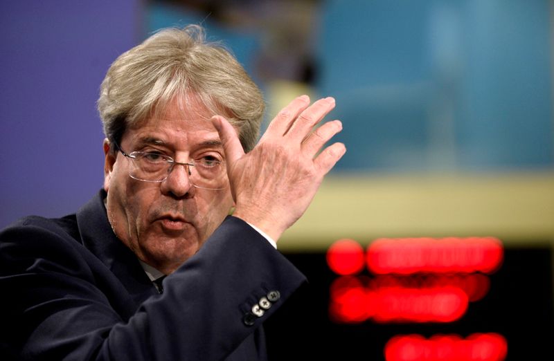 &copy; Reuters. FILE PHOTO: European Commissioner for Economy Paolo Gentiloni