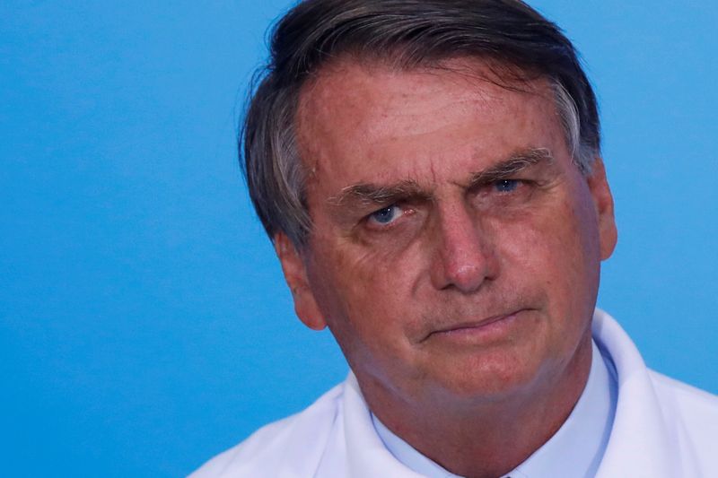 &copy; Reuters. Presidente Jair Bolsonaro no Palácio do Planalto