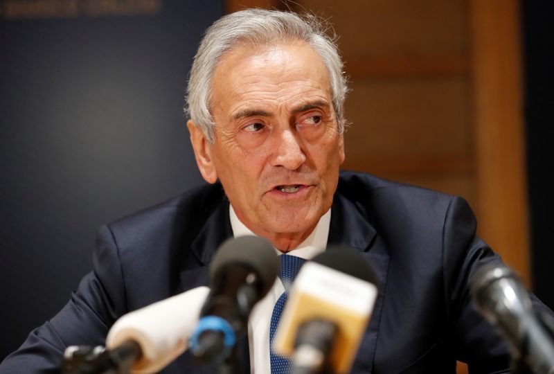 &copy; Reuters. إعادة انتخاب جرافينا رئيسا للاتحاد الإيطالي لكرة القدم
