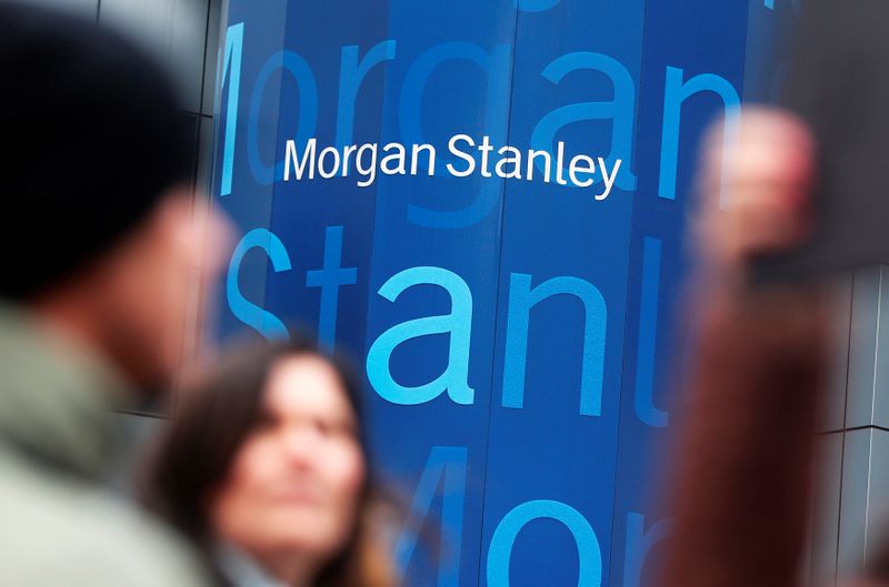 &copy; Reuters. Logo da empresa global de serviços financeiros Mongan Stanley. 09/01/2013. REUTERS/Shannon Stapleton.