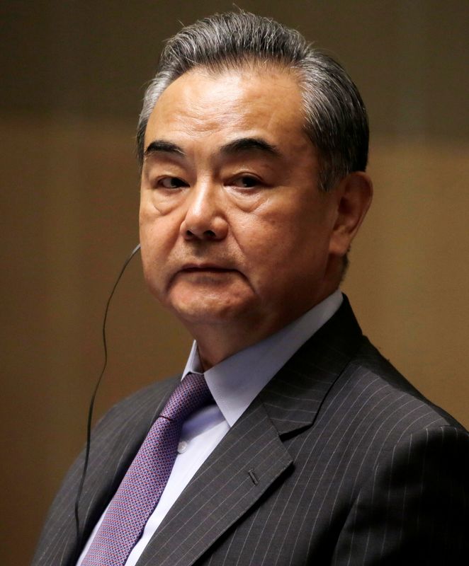 &copy; Reuters. Chanceler chinês, Wang Yi