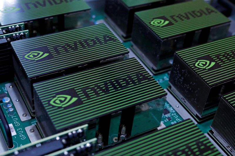 &copy; Reuters. FILE PHOTO: The logo of Nvidia Corporation is seen during the annual Computex computer exhibition in Taipei