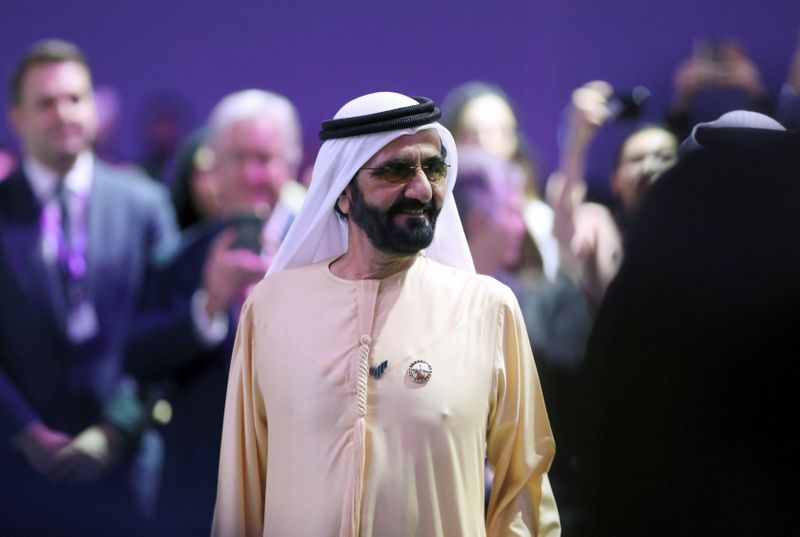&copy; Reuters. FILE PHOTO: Prime Minister and Vice-President of the United Arab Emirates and ruler of Dubai Sheikh Mohammed bin Rashid al-Maktoum attends the Global Women&apos;s Forum in Dubai