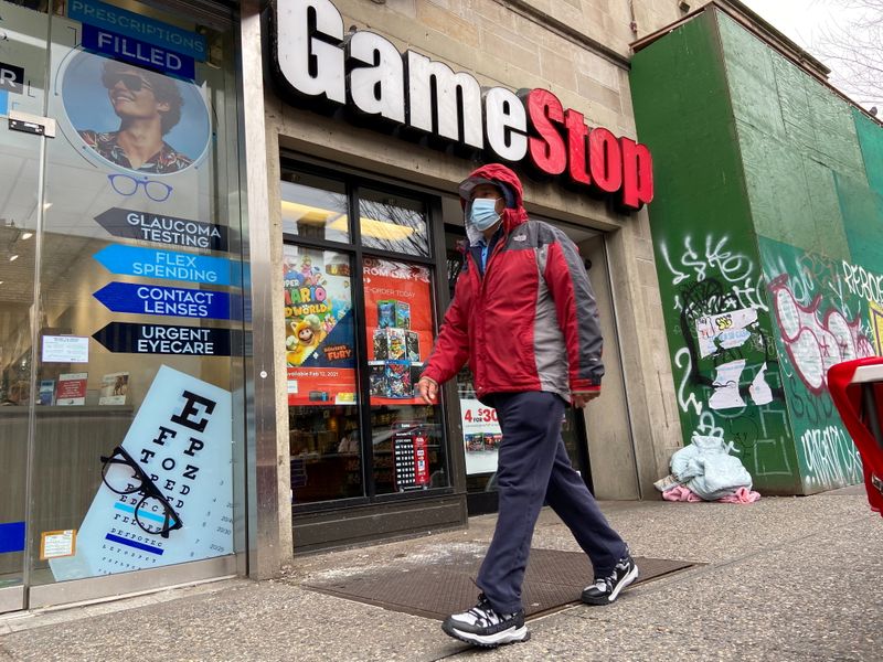 &copy; Reuters. A GameStop store is seen in the Jackson Heights neighborhood of New York City