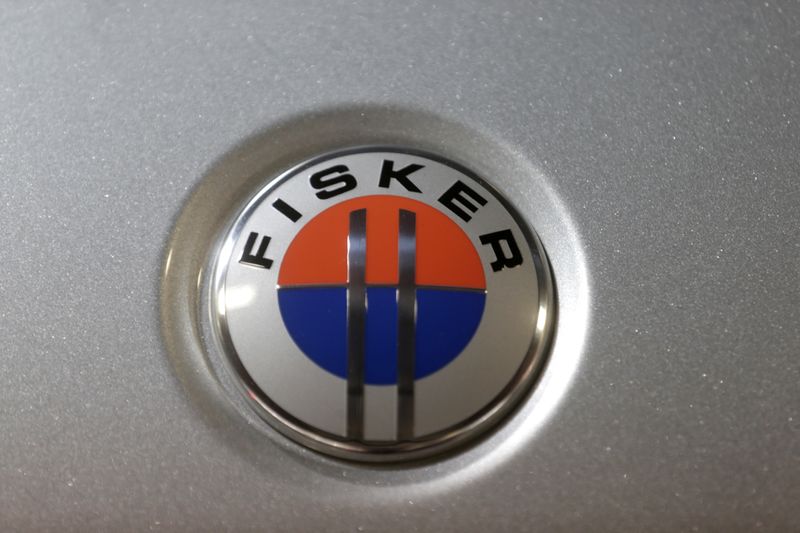 &copy; Reuters. FILE PHOTO: Fisker logo is seen on a Fisker Karma car at the &quot;Auto 2016&quot;car show in Riga