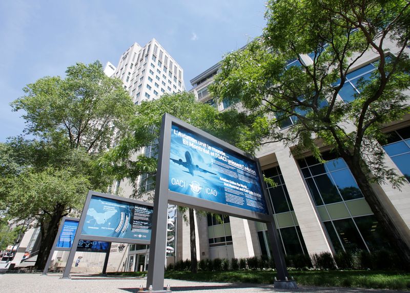 &copy; Reuters. Foto de archivo. El edificio de la sede de la Organización de Aviación Civil Internacional (OACI) se ve en la ciudad de Montreal, provincia de Quebec