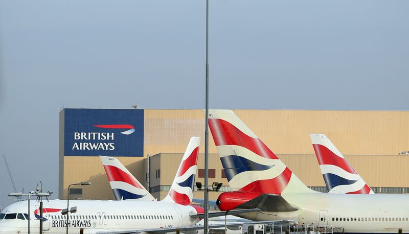 &copy; Reuters. British Airways aircraft are seen at Heathrow Airport in west London