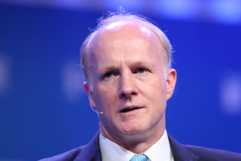&copy; Reuters. FILE PHOTO: Mark Machin, President and CEO, Canada Pension Plan Investment Board, speaks at the 2019 Milken Institute Global Conference in Beverly Hills