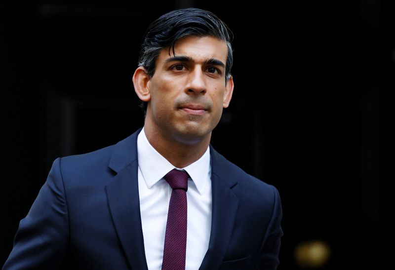 &copy; Reuters. Britain&apos;s Chancellor of the Exchequer Rishi Sunak is seen at Downing Street in London