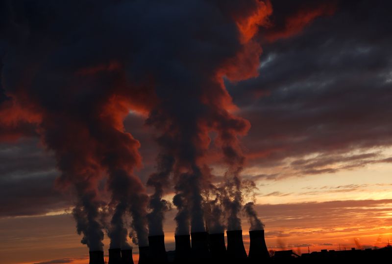 &copy; Reuters. Sunset over Drax power station in North Yorkshire