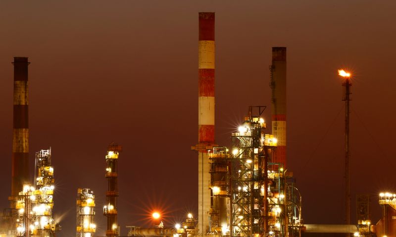 &copy; Reuters. Views of Total Grandpuits oil refinery