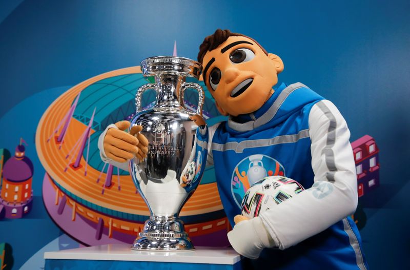 &copy; Reuters. St. Petersburg marks 100 days until the Euro 2020 soccer tournament
