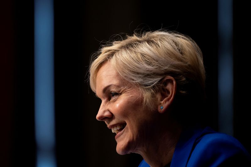 &copy; Reuters. FILE PHOTO: Former Michigan Governor Jennifer Granholm testifies before the Senate Energy and Natural Resources Committee in Washington