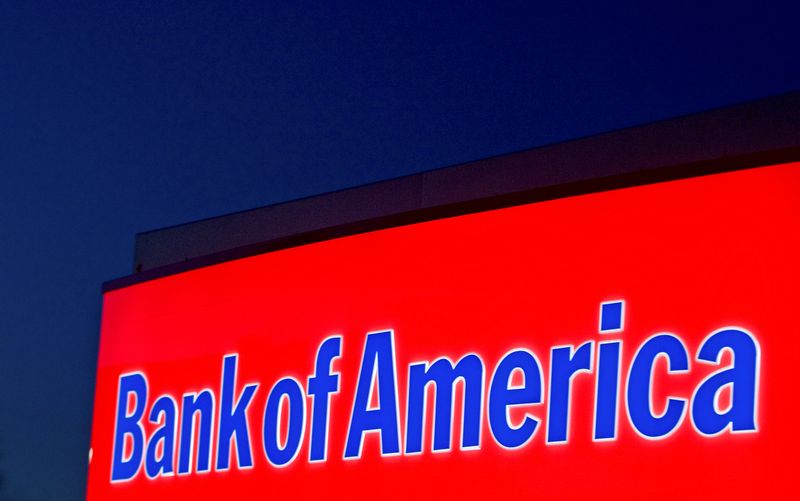 &copy; Reuters. FILE PHOTO: A Bank of America logo is seen outside a bank branch in Charlotte