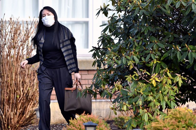 &copy; Reuters. Huawei Technologies Chief Financial Officer Meng Wanzhou leaves her home to attend a court hearing in Vancouver