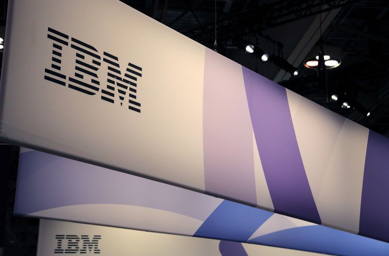 &copy; Reuters. FILE PHOTO: The logo for IBM is seen at the SIBOS banking and financial conference in Toronto