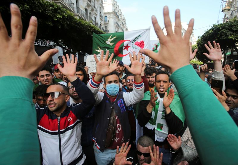 In revival of street movement, Algerians protest for second Friday