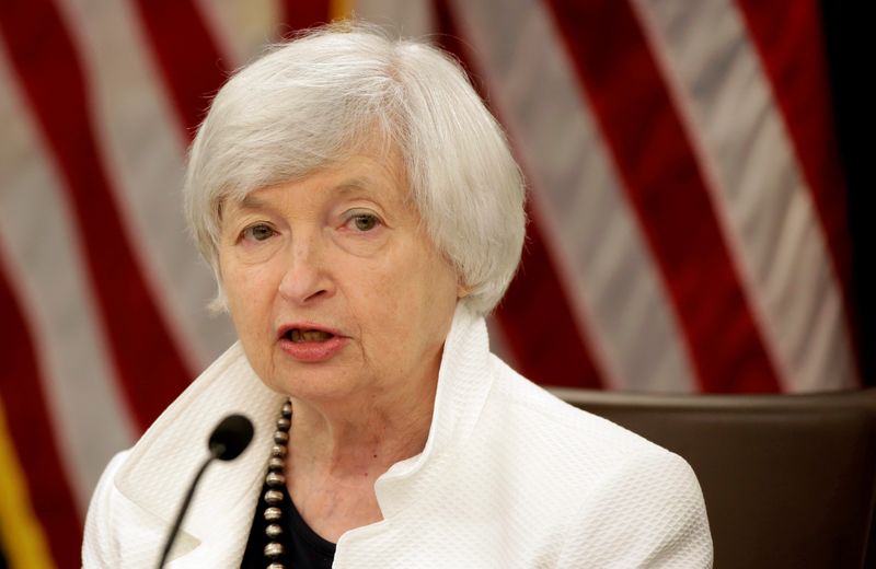 &copy; Reuters. FILE PHOTO: Federal Reserve Chairman Janet Yellen speaks during a news conference after a two-day policy meeting, in Washington