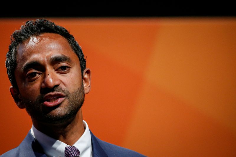 &copy; Reuters. FILE PHOTO: Chamath Palihapitiya, Founder and CEO of Social Capital, presents during the 2018 Sohn Investment Conference in New York