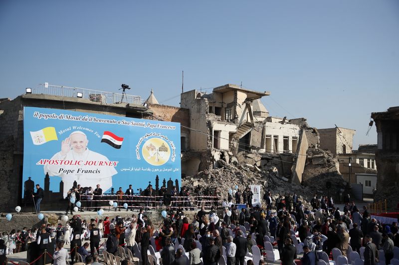 &copy; Reuters. Pope Francis visits Iraq