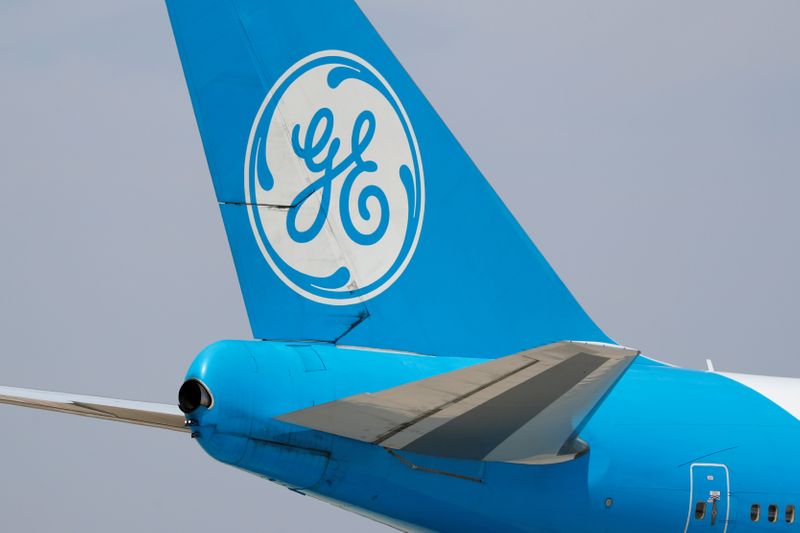 &copy; Reuters. FILE PHOTO: A General Electric  aircraft used for testing  jet engines is shown at Victorville Airport in Victorville, California