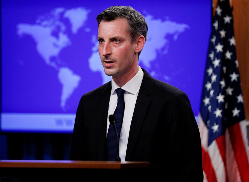 &copy; Reuters. U.S. State Department Spokesman Ned Price holds news briefing at State Department in Washington