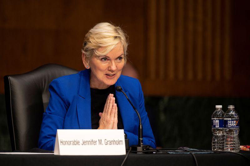 &copy; Reuters. FILE PHOTO: Former Michigan Governor Jennifer Granholm testifies before the Senate Energy and Natural Resources Committee in Washington