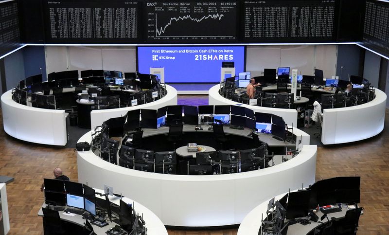 &copy; Reuters. The German share price index DAX graph is pictured at the stock exchange in Frankfurt