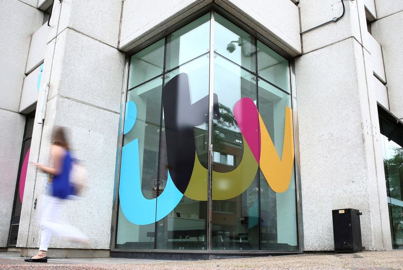 &copy; Reuters. FILE PHOTO: A company sign is displayed outside an ITV studio in London