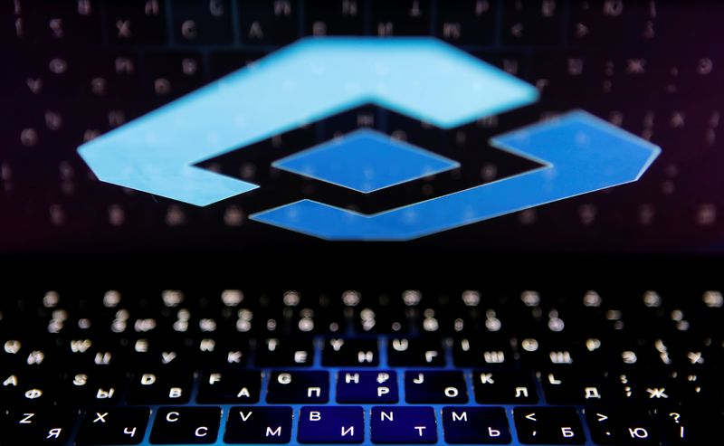 &copy; Reuters. The logo of Russia&apos;s state communications regulator, Roskomnadzor, is reflected in a laptop screen in this picture illustration