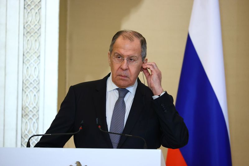 &copy; Reuters. Russia&apos;s Foreign Minister Sergei Lavrov attends a meeting UAE&apos;s Foreign Minister Abdullah Bin Zayed Al Nahyan in Abu Dhabi