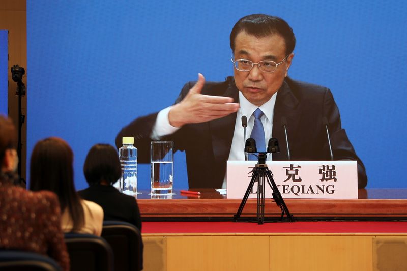 &copy; Reuters. Primeiro-ministro da China, Li Keqiang, durante entrevista coletiva em Pequim