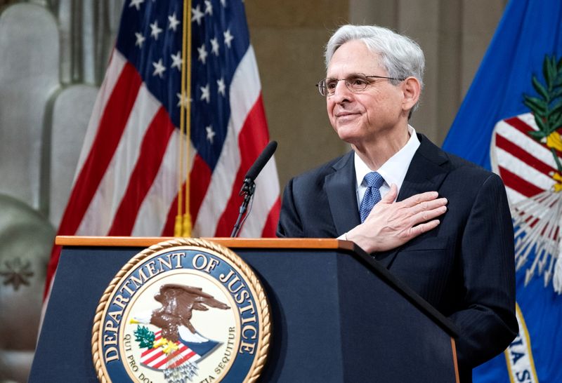 &copy; Reuters. Merrick Garland&apos;s first day as U.S. Attorney General